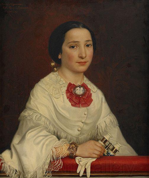 Emma Ekwall Portratt forestallande Maria Dominica Ricci France oil painting art